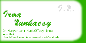 irma munkacsy business card